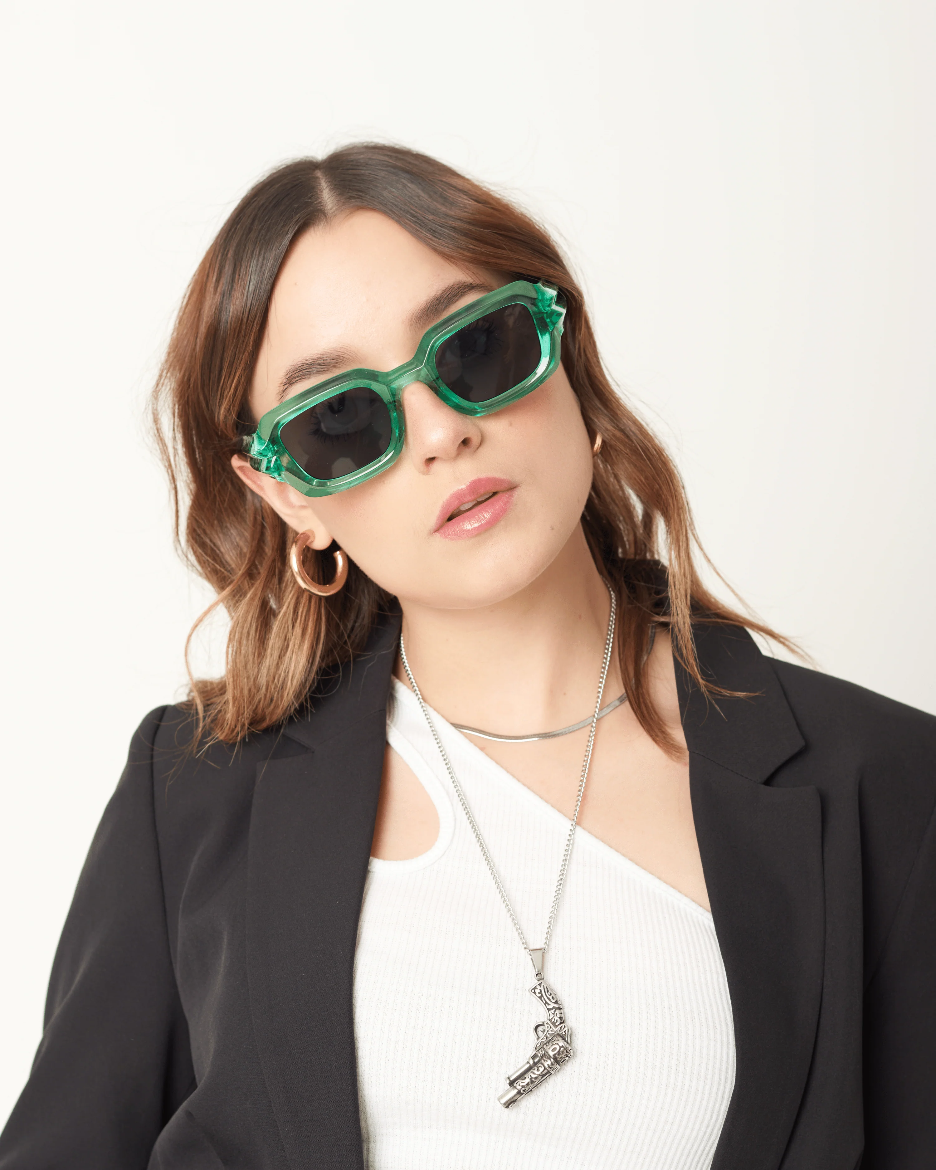 CRYSTAL SUNGLASSES/EMERALD GREEN - Image 3