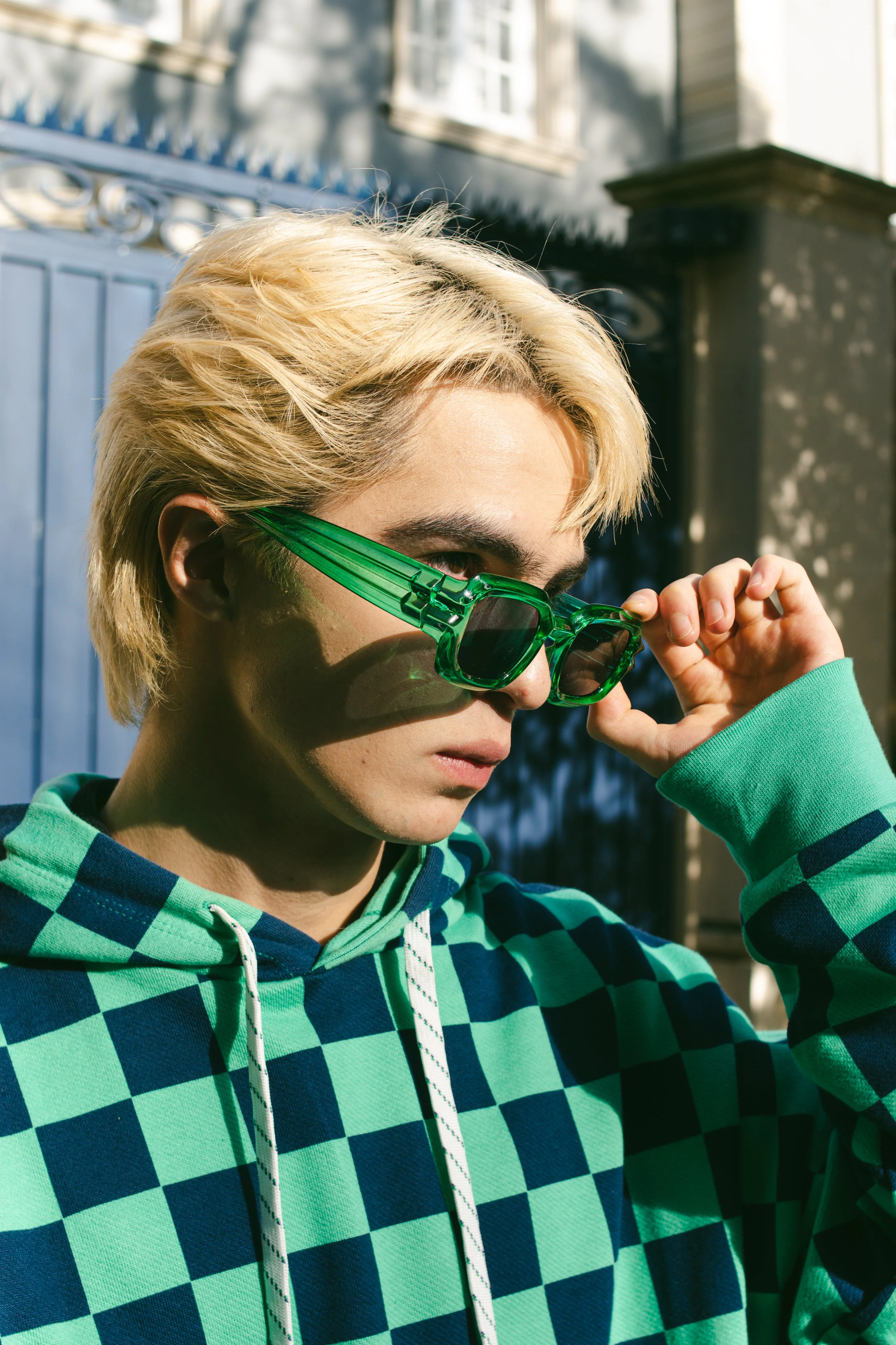 CRYSTAL SUNGLASSES/EMERALD GREEN - Image 7