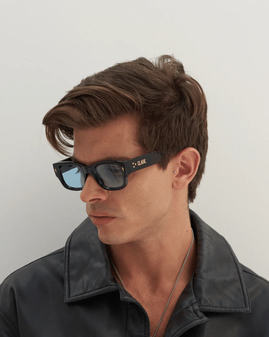 DENZEL SUNGLASSES - BLACK CAREY/BLUE - Image 5