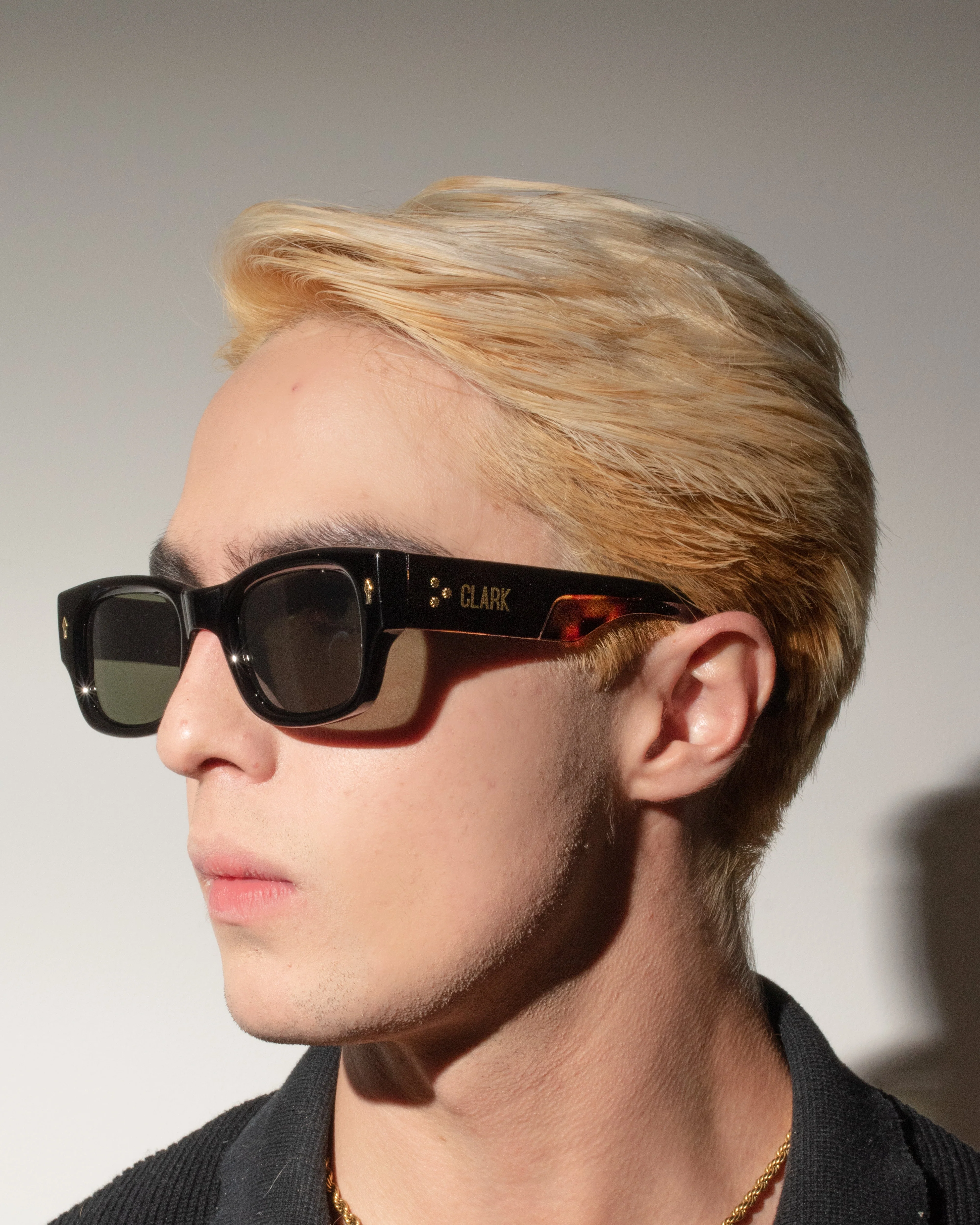 DENZEL SUNGLASSES - BLACK CAREY/GREEN - Image 6