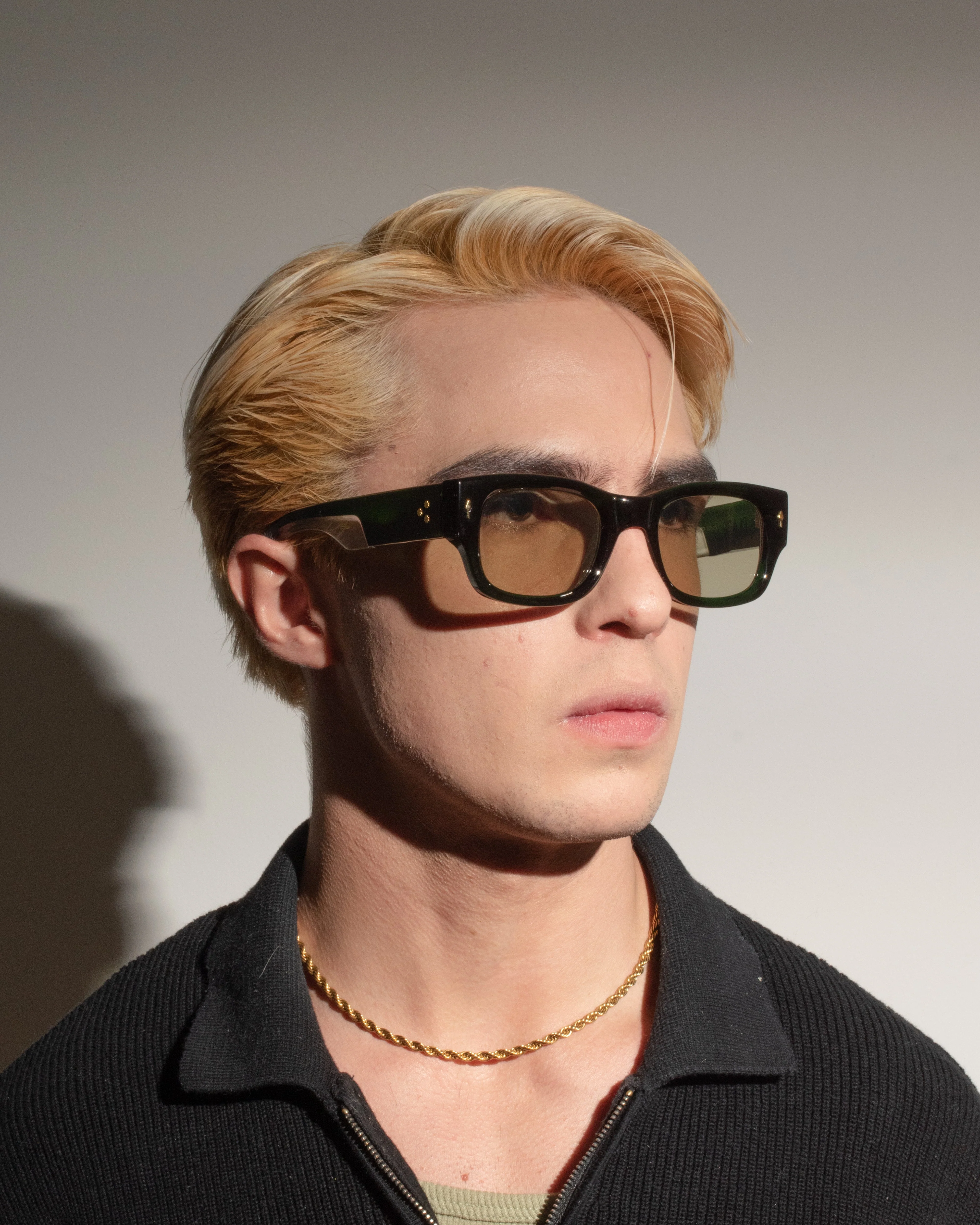 DENZEL SUNGLASSES - BLACK/GREEN - Image 3